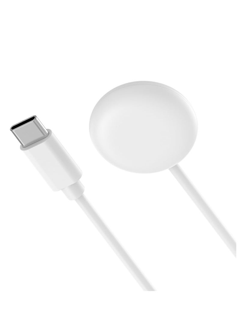 1pcs for Google Pixel Watch 2 1m USB Type-C Magnetic Fast Charging Cable (White)