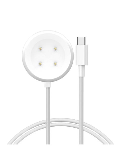 1pcs for Google Pixel Watch 2 1m USB Type-C Magnetic Fast Charging Cable (White)
