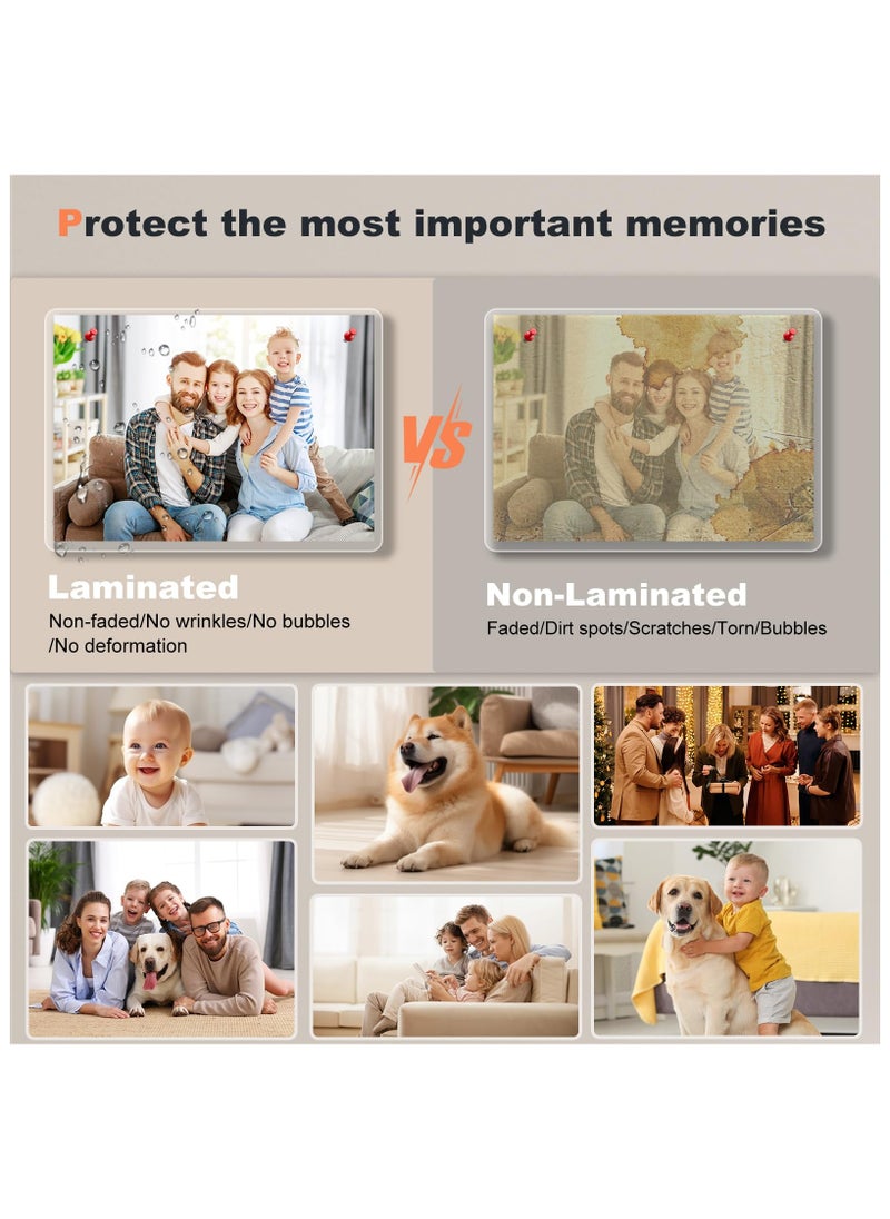SYOSI - Laminator, 13 Inch Lamination Machine for A3/A4/A5/A6, with 6 in 1 Personal Desktop Cold & Hot A3 Laminating Machine, 60s Warm-Up Jam-Free laminator Machine with 12 Pouches for Office, School (White) - Image 1