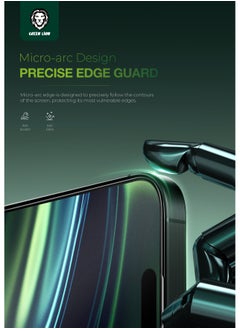 GREEN LION 9H Steave Matte Glass Protector for iPhone 16 Pro / Scratch Resistant / Ultra Hardness / Anti-Peeping / Anti Fingerprint / Grease Resistance / Full Coverage / Anti Reflective / Highly Responsive / Oleophobic Coating / 9H Tempered Glass / Durable / Maximum Protection / High Quality / Full Protection - Clear  - Image 3