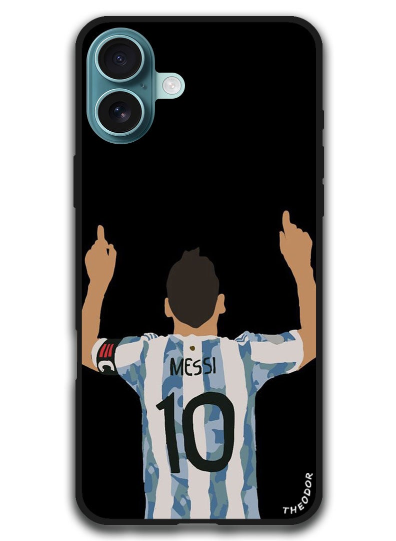 Theodor Protective Case Anti Scratch Shock Proof Bumper Cover For iPhone 16 Plus (6.7)-inch Messi (3) - Image 1