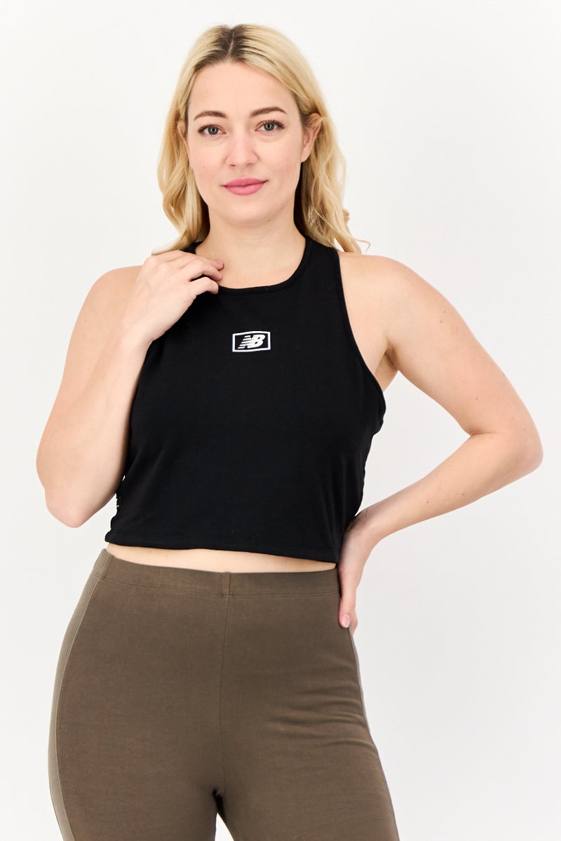 New Balance Women Fitted Fit Sleeveless Outdoor Tank Top, Black  - Image 1