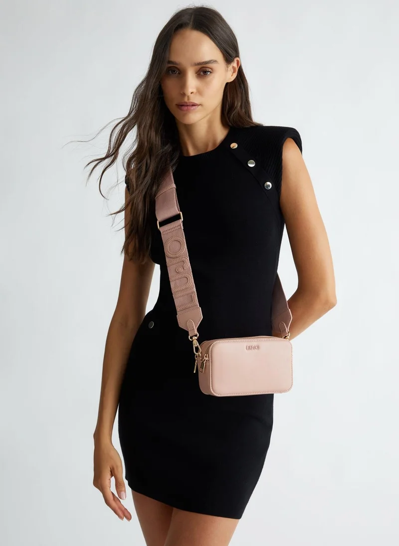 Liu Jo Pink crossbody bag with maxi-logo