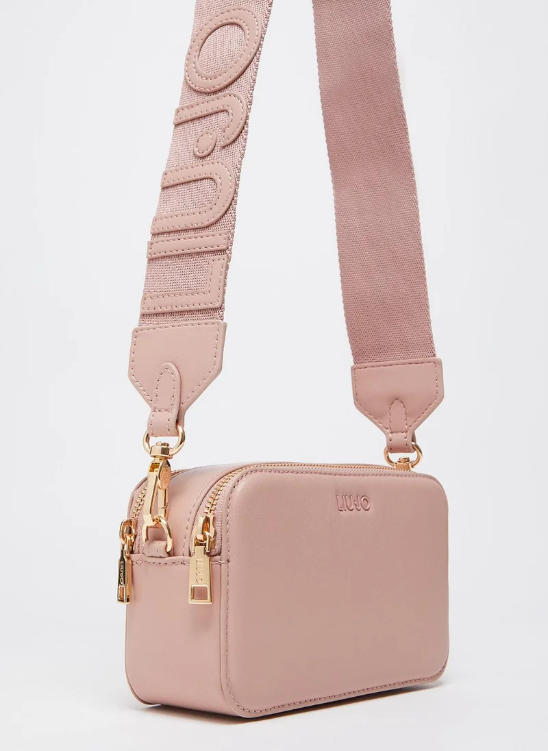 Liu Jo Pink crossbody bag with maxi-logo