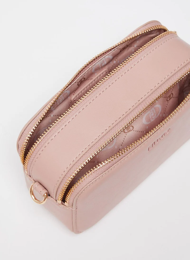 Liu Jo Pink crossbody bag with maxi-logo