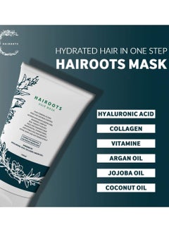 HairooTS Hairoots  Hair Mask  Hyaluronic Acid Collagen Argan Oil  150 Ml  - Image 3
