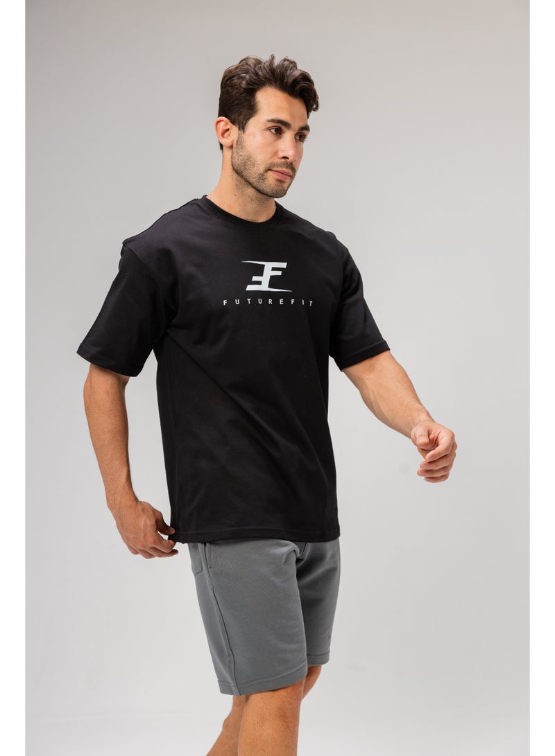 Future Men Basic Half Sleeves T-Shirt Casual Style With Simple Design For Men Black SizeXXL - Image 4