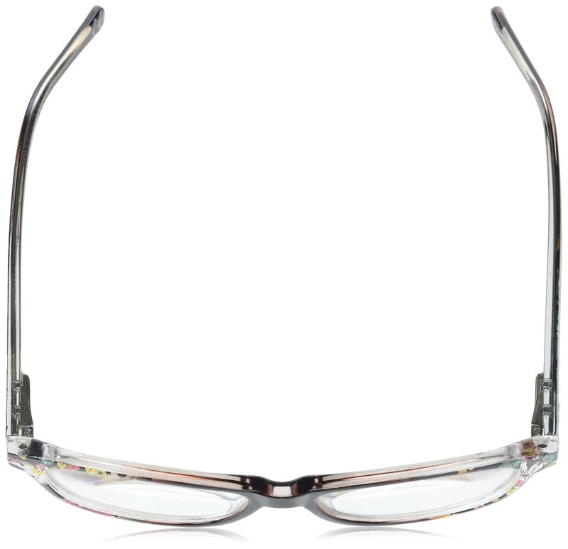 Foster Grant Sofia Vergara x Foster Grant Women's Linda Square Reading Glasses, Crystal Berry Gradient Fade to Floral Print at Endpieces, 52 mm + 1.75 - Image 4