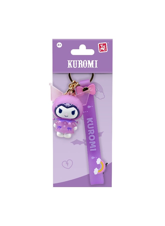 Hello Kitty & Friends Keychain Raincoat Series - Kuromi | Sanrio Characters | Collectible Figure | Display Figure | Bag Clip | Bag Accessories | Perfect Gift for Collectors and Kids