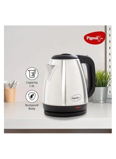 pigeon Pigeon 1.5 litre Hot Kettle and Stainless Steel Water Bottle Combo used for boiling Water, Making Tea and Coffee, Instant Noodles, Soup, 1500 Watt with Auto Shut- off Feature - (Silver)  - Image 3