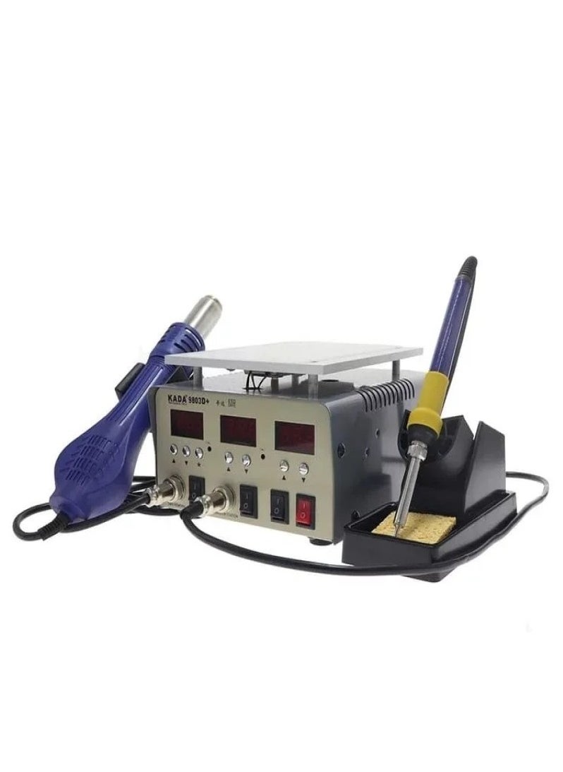 kada - KADA 9803D+ LCD Touch Screen Separator Machine Hot Air Station Soldering Iron Station3 in 1 Rework Station - Image 1