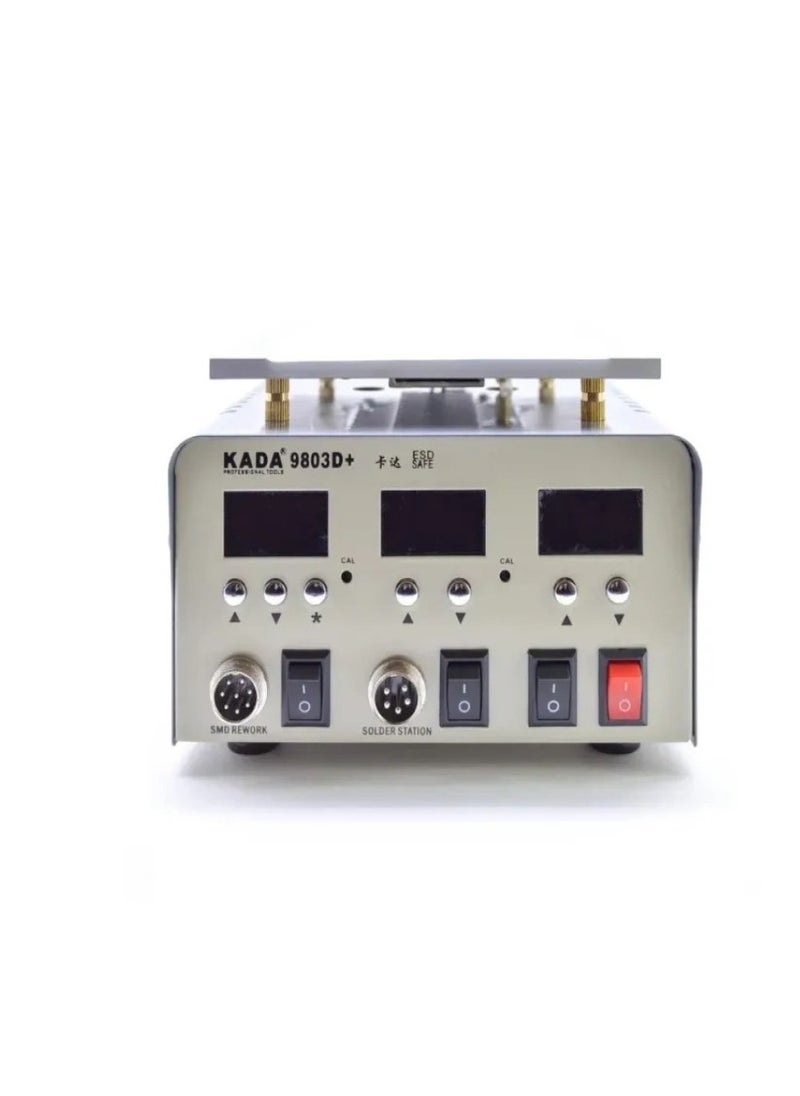 kada - KADA 9803D+ LCD Touch Screen Separator Machine Hot Air Station Soldering Iron Station3 in 1 Rework Station - Image 1