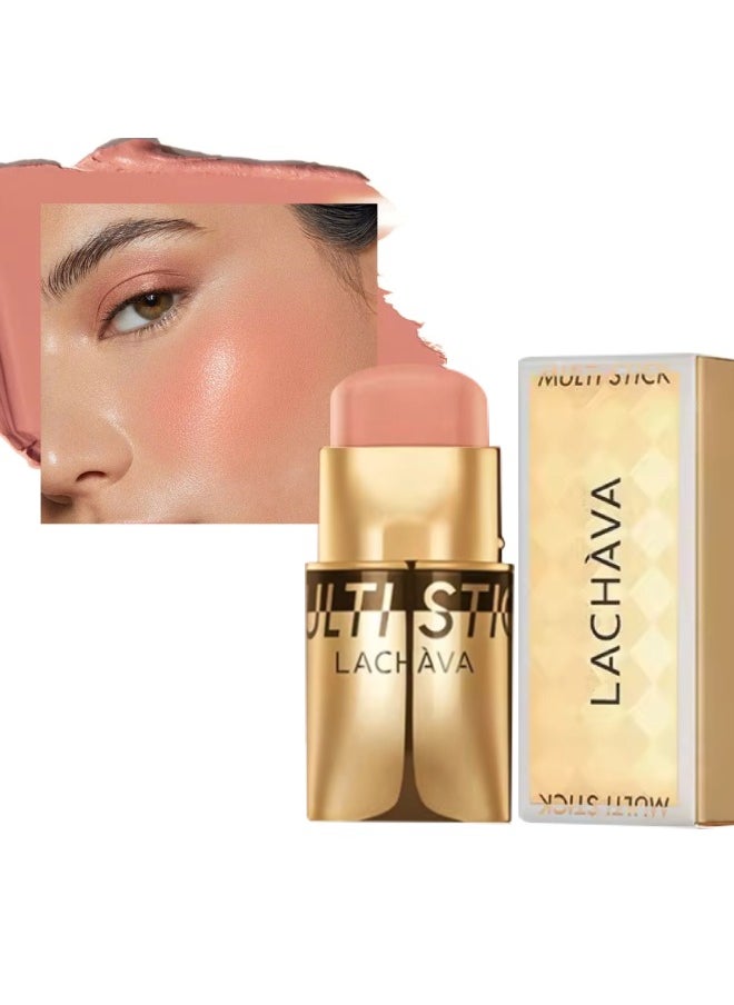 LACHAVA - Multi Stick Blush for Eyeshadow and Lipstick Eyeshadow Lipstick and Face Blusher Cream 3 in 1 Non Sticky Moisturizing Hydrating Smooth Face Blush Makeup Lipstick 8G 04 - Image 1