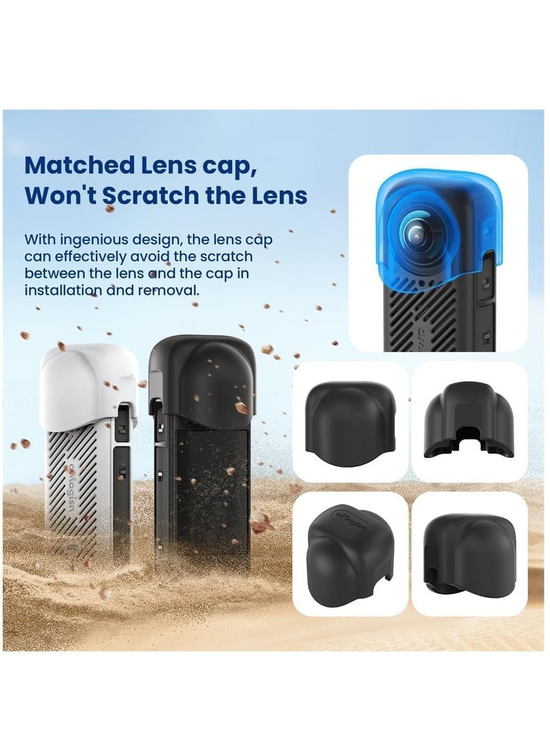 Generic Action Camera Silicone Protective Case, Silicone Protective Case Accessories for Insta360 X4, Silicone Case for Insta360 X4, Lens Cap for Insta360 One X4  - Image 2