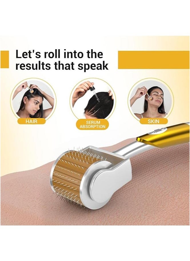 Generic Derma Roller Luxury Titanium Micro Needle, 1.5mm, gold  - Image 3