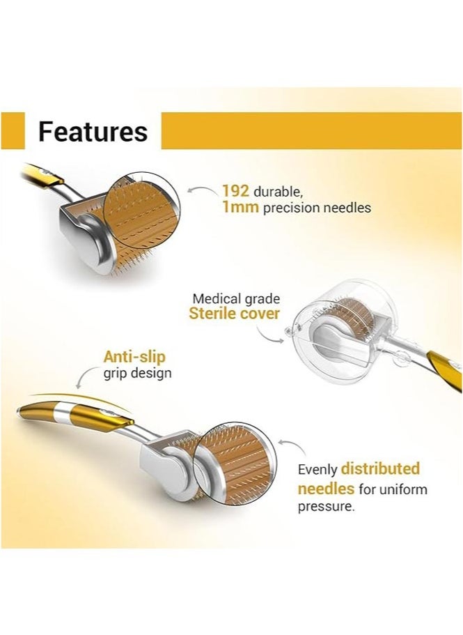 Generic Derma Roller Luxury Titanium Micro Needle, 1.5mm, gold  - Image 5