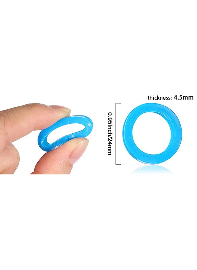 Generic - Small Key Covers Tags, Bright Colored Key Caps Silicone Key Covers Elastic Key Tags Key Identifier Coding Rings, 0.8 Inch Dia Key Identifiers, 24PCS in 8 Colors Mixed Color - Image 1