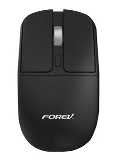 ماوس مكتب لاسلكي FV-386 - 4 أزرار صامتة 2.4 جيجا هرتز نطاق 10 متر - تصميم أسطواني غير قابل للانزلاق 1600 نقطة في البوصة ، أسود