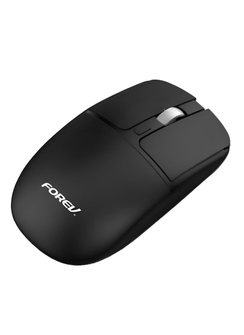 Forev Wireless office Mouse FV-386  – 4 Silent Button 2.4Ghz 10m Range – Non-slip roller design 1600DPI , Black  - Image 2