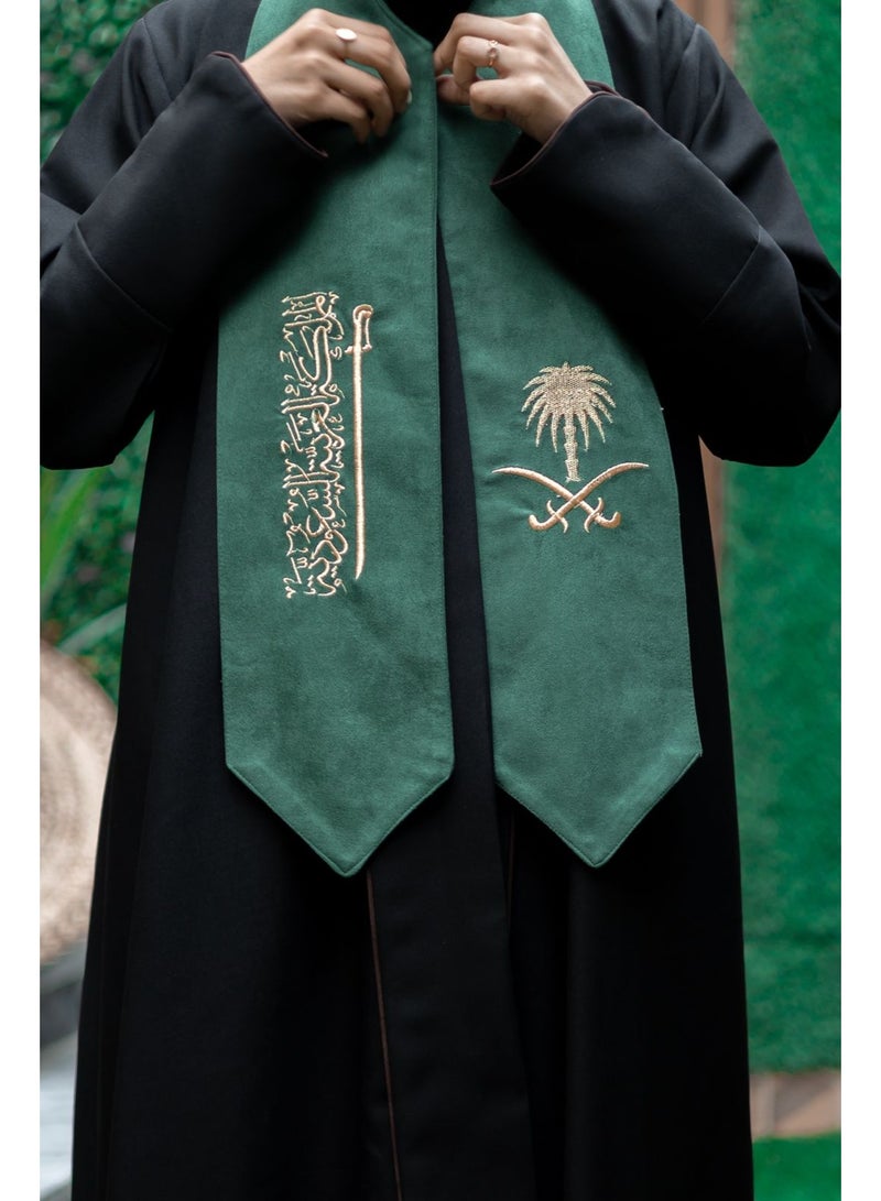 Saudi National Day Scarf (Embroidered) - Image 1