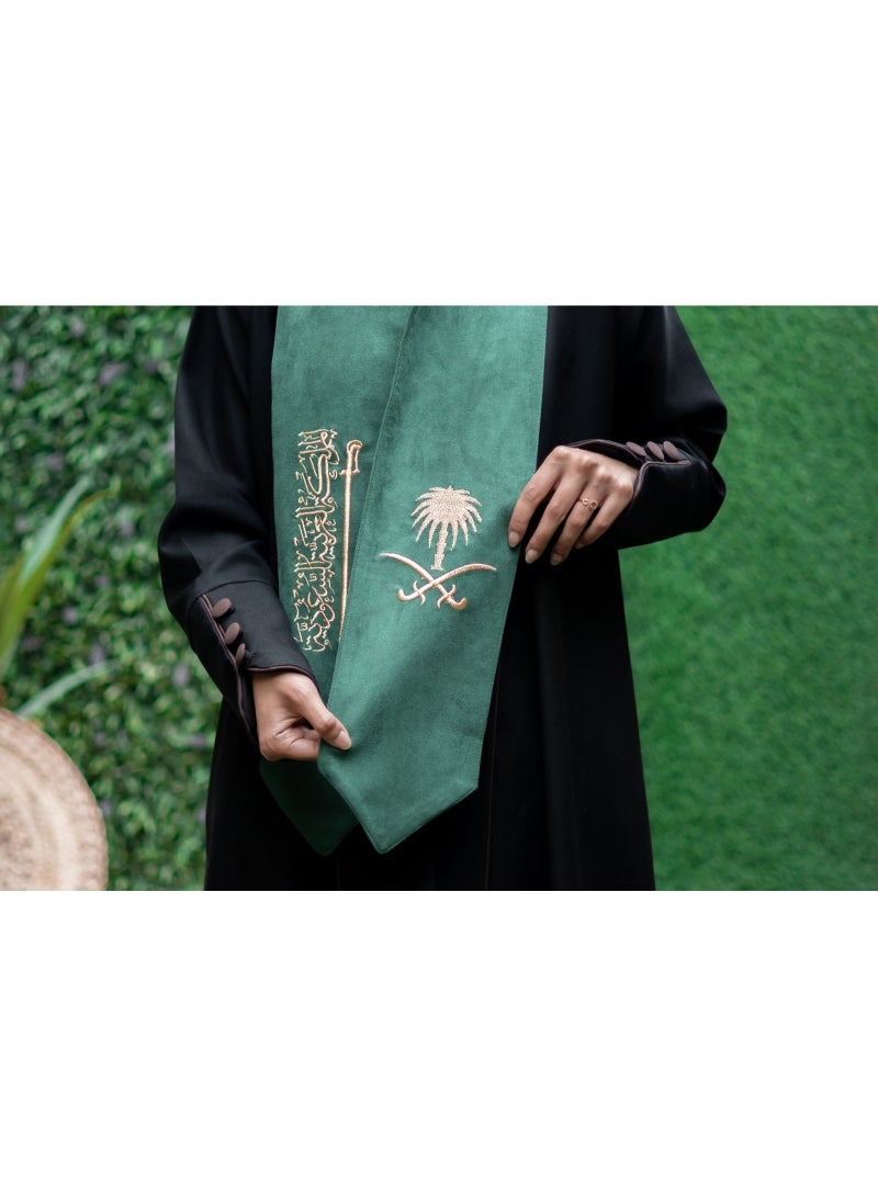 Saudi National Day Scarf (Embroidered) - Image 2