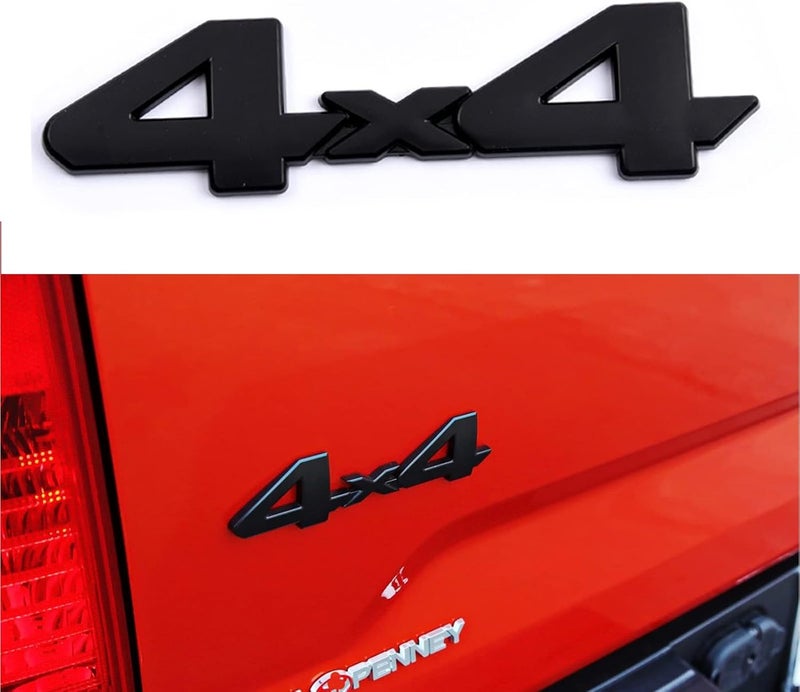 HUAPX HUAYT Huapx Metal Car Rear Tailgate Door 4x4 3D Chrome Emblem Sticker Compatible with 4RUNNER TUNDRA TACOMA Truck SUV Pickup (New Matt Black) Liquid tight joint - Image 1