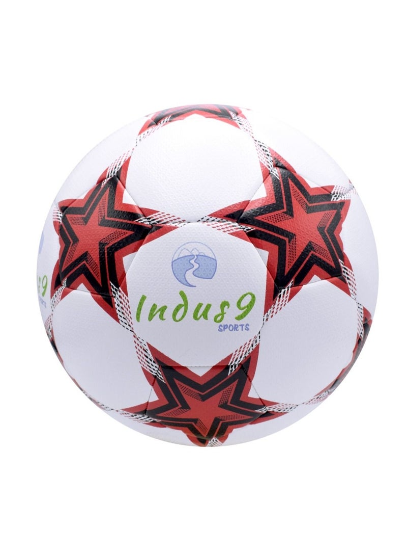 Indus9 Prime Series Soccer Ball, 100% Pu Leather Football, Hybrid Football, Butyl Bladder, Texture Fitted, Fifa Quality Football, Size 5, Choice Of Champions And Teams, , Professional Match Ball - Image 2