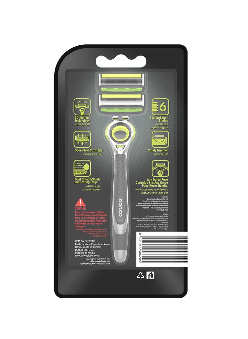 DORCO شفرات الحلاقة للرجال Pace6 Pro 3D Motion - Image 2