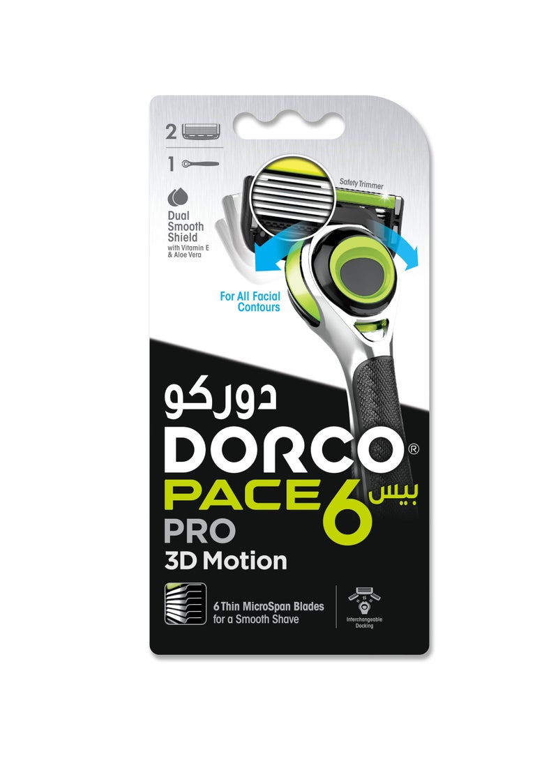 DORCO شفرات الحلاقة للرجال Pace6 Pro 3D Motion - Image 1