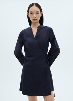 MANGO Cotton Wrap Dress  - Image 1