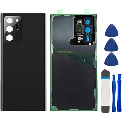 PCTC Note 20 Ultra Back Glass Replacement for Samsung Galaxy Note 20 Ultra 5G N986U All Carriers Housing Door Panel Cover with Camera Lens Adhesive Tape and Repair Tool Kits Mystic Black - Image 1