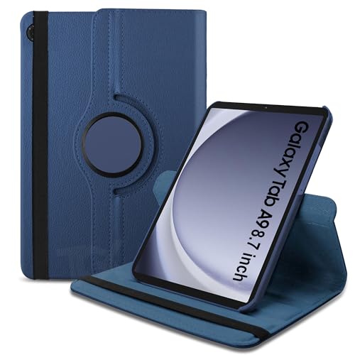 TGK Rotating Cover for Samsung Galaxy Tab A9 8.7 inch 360 Degree Leather Flip Case (Dark Blue) - Image 1