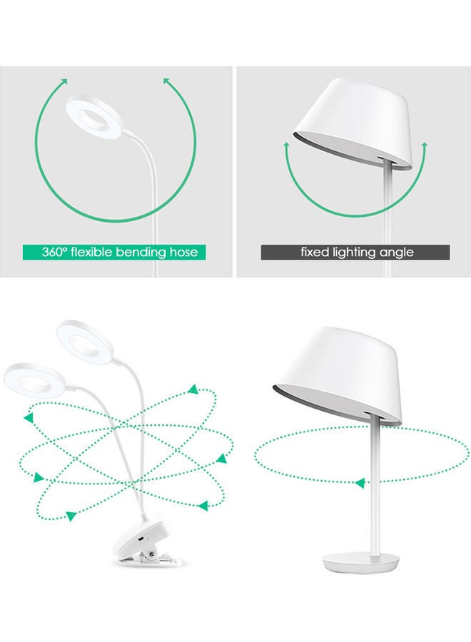 NIBEMINENT LED Table Lamp White 16.5x7.5x12.5cm - Image 4