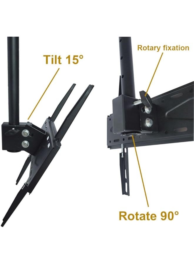 HuHa - Yuarisx Ceiling TV Mount Adjustable Bracket Fits Most Plasma Flat Screen Display LED LCD OLED TVs 26 to 55 inch, Mounting Holes 400x400mm - Image 1