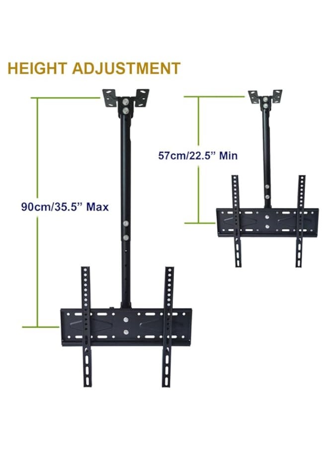 HuHa - Yuarisx Ceiling TV Mount Adjustable Bracket Fits Most Plasma Flat Screen Display LED LCD OLED TVs 26 to 55 inch, Mounting Holes 400x400mm - Image 1