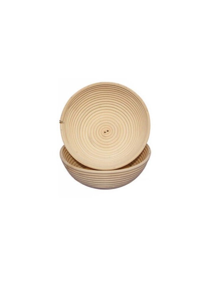 Round Moulded Rattan Banneton Basket - 19 cm