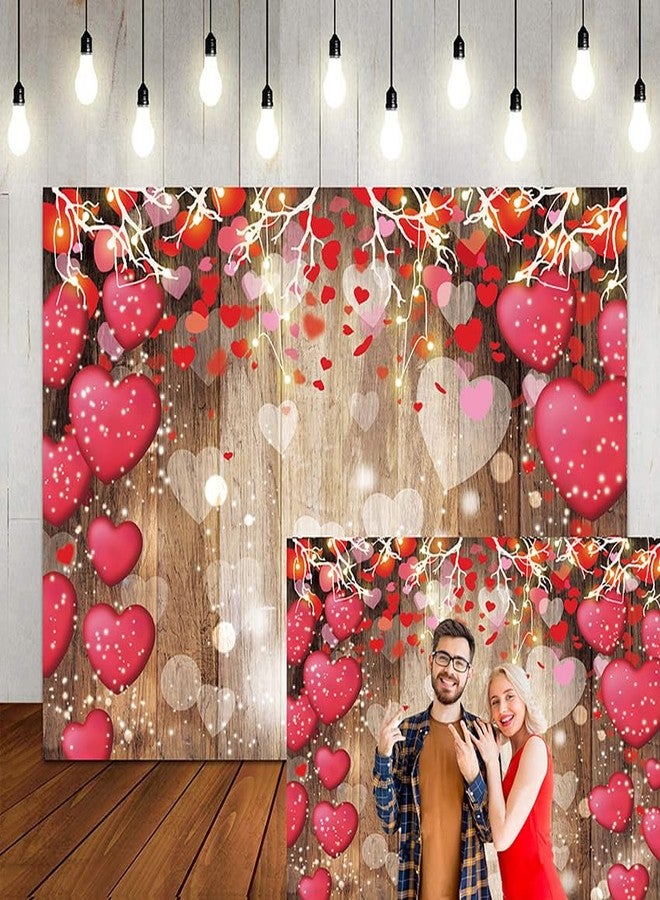 LTLYH 10x8ft Valentine's Day Wood Photography Backdrops Mother's Day Wedding Bridal Shower Wedding Anniversary Party Girl Birthday Decor Supplies Vinyl 125… - Image 1