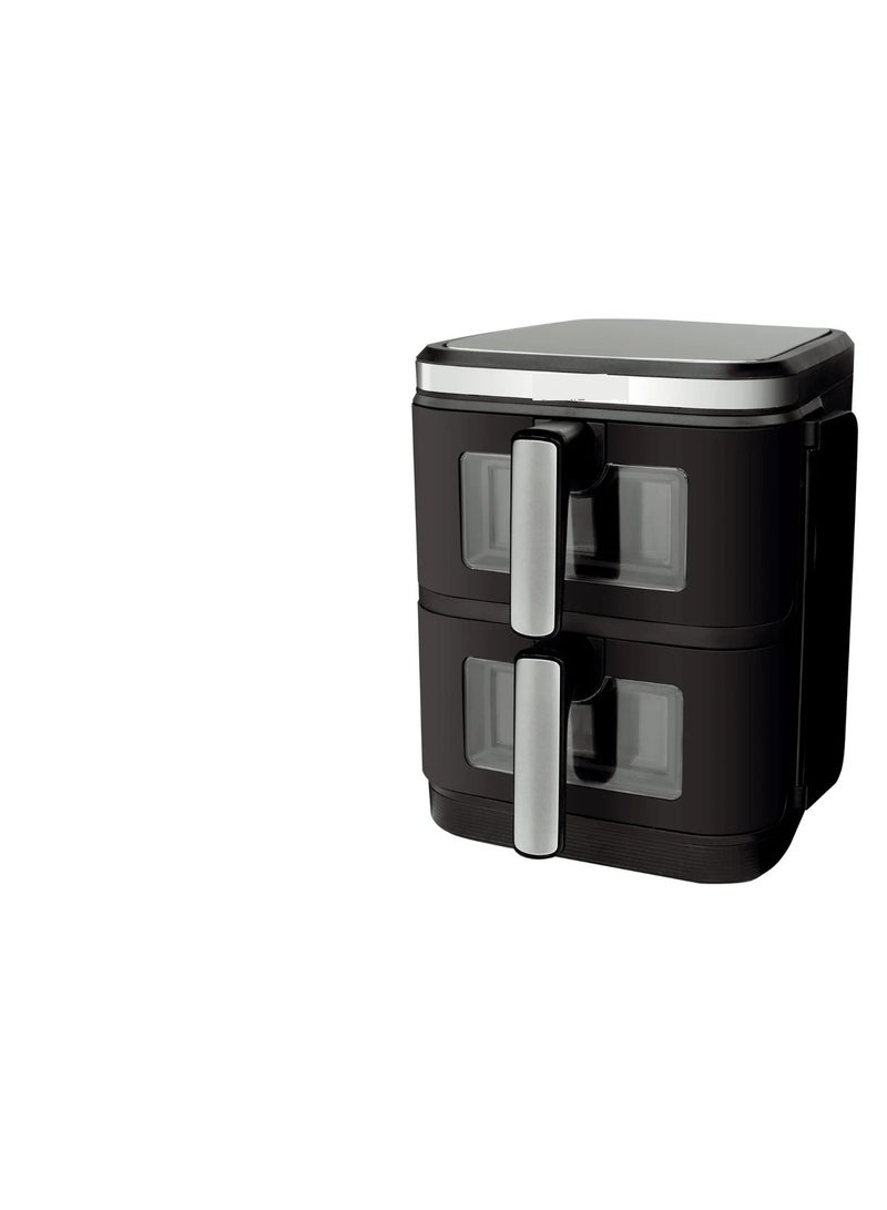 Denx 11L Double Air Fryer, 5.5L + 5.5L Capacity, 2800W, with Information Display and Touch Panel / 12 Preset Settings / Multiple Cooking Functions / High Efficiency Cooking / Healthy Meals - Black - Image 5