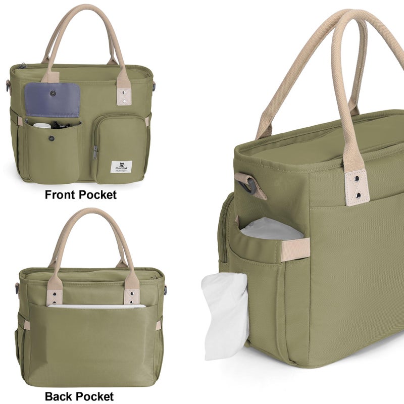 Hafmall Insulated Lunch Bag for Adults,Big lunch box for men, Wide Opening Insulated Bag with Shoulder Strap, Reusable Adult Lunch Bag For Work, Picnic(Deep Greene) - Image 5
