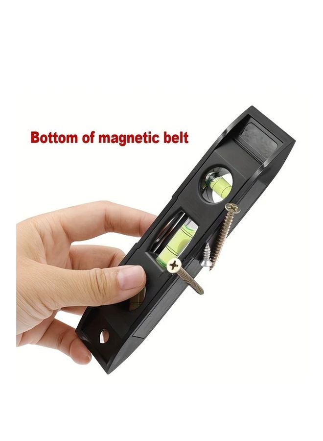 Durable 6 Inch Multi Angle Magnetic Level Black Portable Tool For Home DIY Projects - Image 4