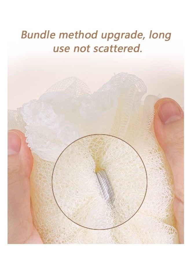 Generic Double Layer Cute Lace Sponges Mesh Bath Ball, Exquisite Globose PE Material Body Exfoliate Scrubber Foaming Ball, Deep Cleansing Products for Body and Face (White)  - Image 3