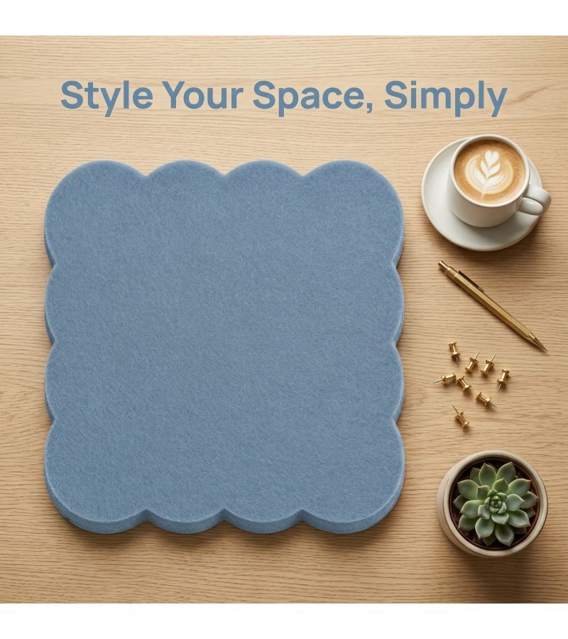 1pc Cloud Shaped Felt Bulletin Board 11.8 By 11.8 Inch Light Pink Self Adhesive Foldable Decorative Vision Board For Office Wall Decor Room Cork Board Alternative Dartboard - Image 4