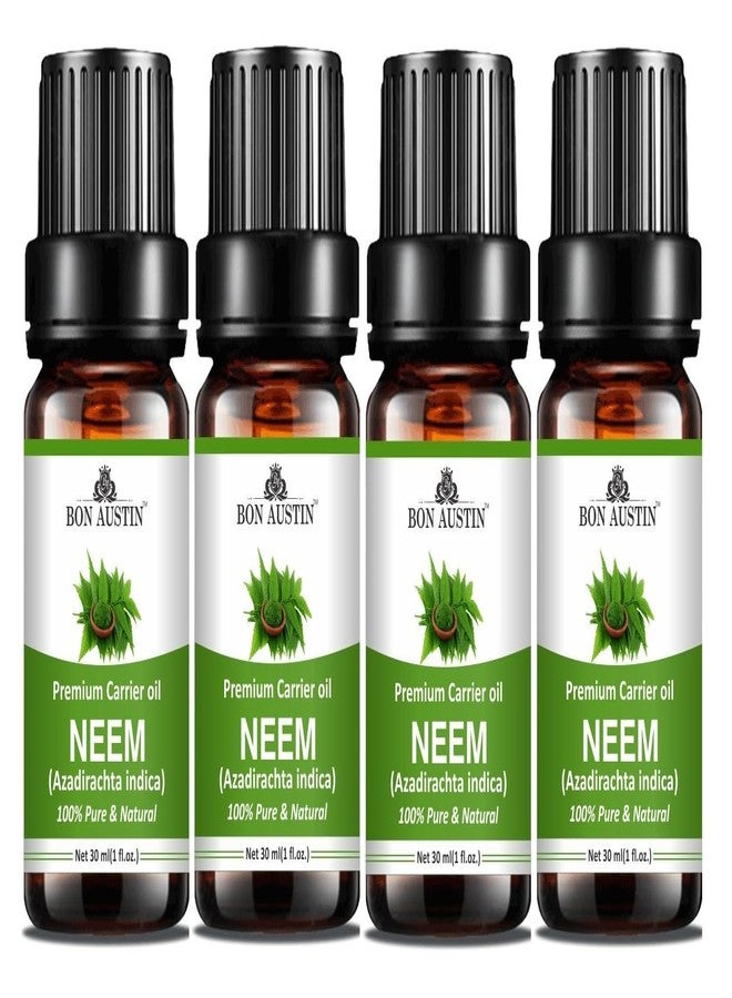 Bon Austin 100% Natural & Pure Neem Premium Carrier Oil For Men & Women - Pack of 4 Bottle of 30ml - Image 1