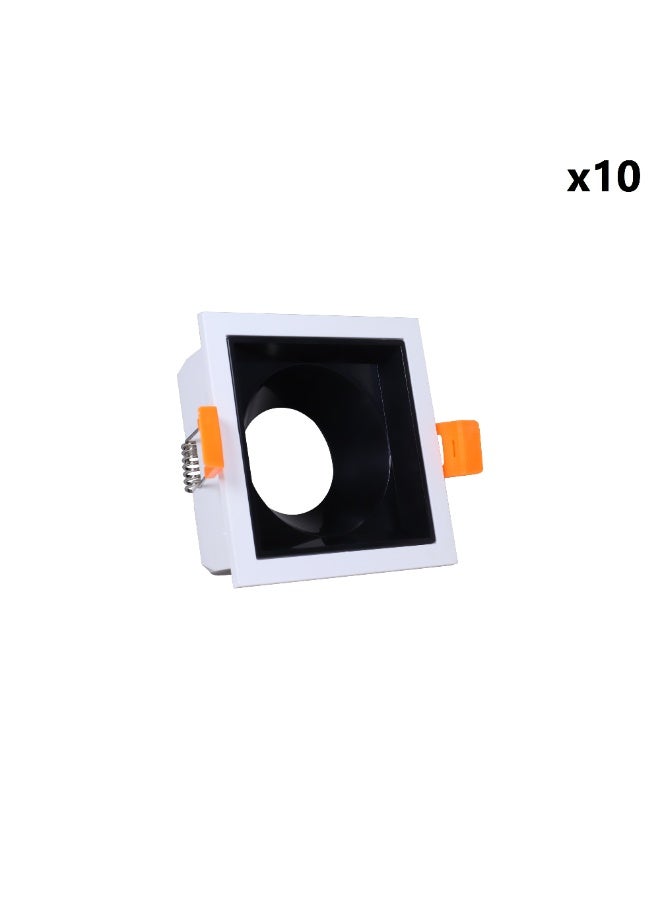 جني لايت سبوت لايت فارغ بلاستيك مربع ابيض و اسود جنى لايت LT-231 عدد 10 - Image 1