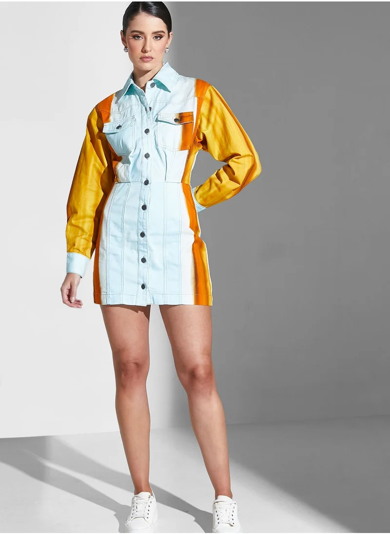 Cmeo collective Colorblock Pocket Detail Dress