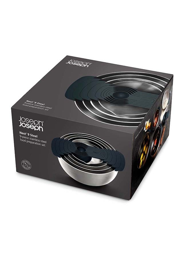 Joseph Joseph Joseph Joseph Nest food preparation Bowl  set 9 Pieces Stainless Steel  - Image 2