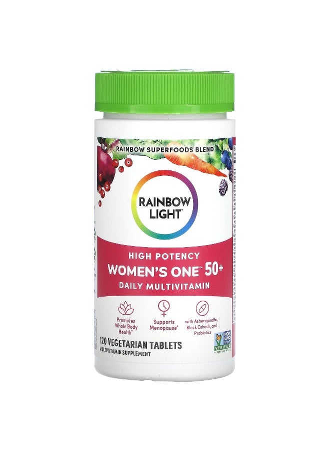 Rainbow Light راينبو لايت، فيتامينات متعددة يومية للنساء 50+، قوة عالية، 120 قرص نباتي (قد يختلف التعبئة)  - Image 3