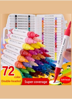HaveDream Children's Painting Watercolor Pen, Acrylic Double-Headed Marker Pen-72 Colors  - Image 3