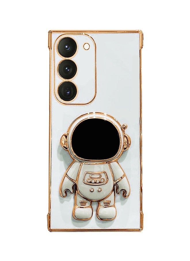 GROIC - Phone Case for Samsung Galaxy S23 6.1" 6D Electroplating Astronaut Phone Case Hidden Stand Protective Cover Astronaut Folding Bracket Phone Case with Camera Protector - Image 1