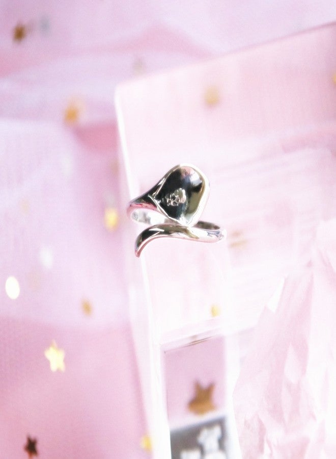 Helen de Lete Vintage 3D Calla Flower 925 Sterling Silver Ring For Women - Image 5